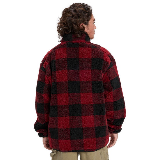 Quiksilver Ανδρική fleece μπλούζα Mercury Woodlands Sherpa - Half Zip Sherpa Check Jacket